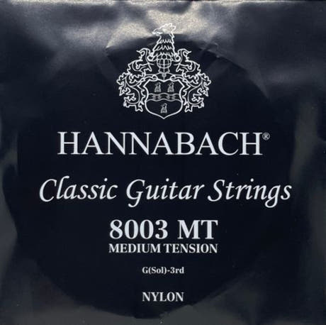 Hannabach 800 G3 corde aiguë pour guitare classique, medium tension