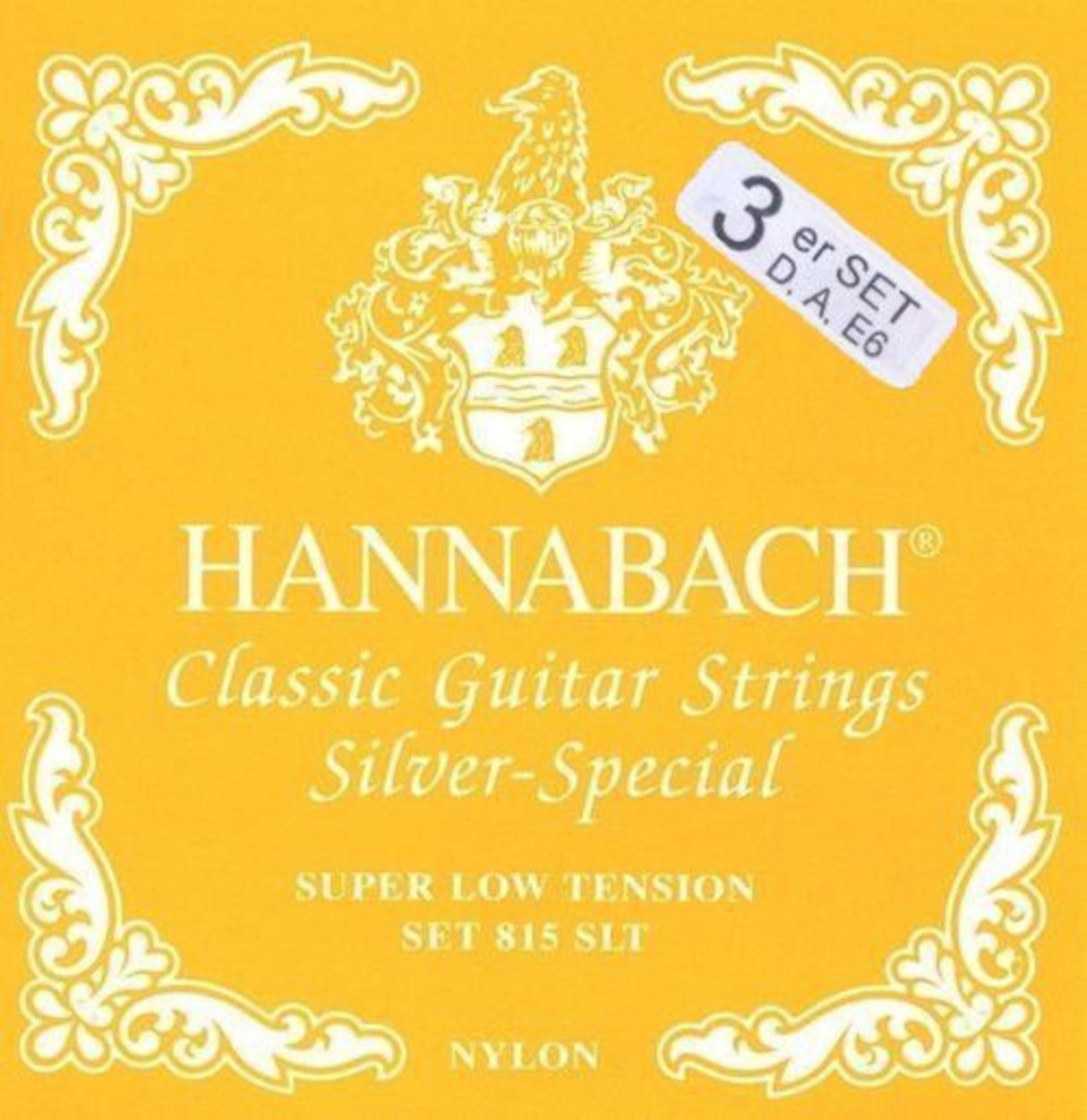 Hannabach Strings for classic guitar Serie 815 Super Low Tension Silver special - Set of 3 bass (8157SLT)