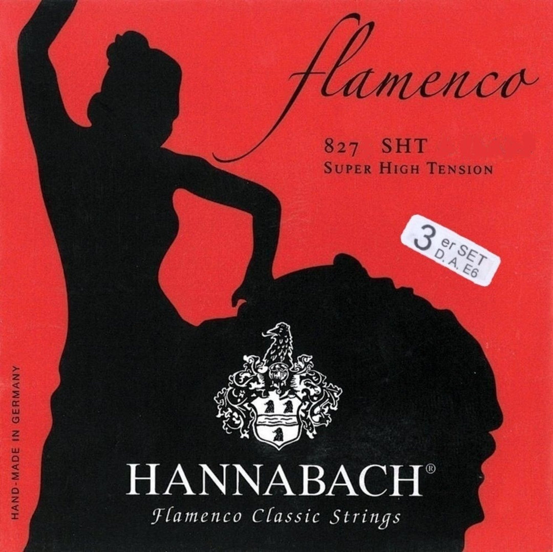 Cordes Hannabach pour guitare classique Serie 827 Super High Tension Flamenco - Jeu de 3 cordes basses (8277SHT)