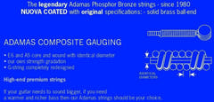 Adamas Cordes pour Guitares acoustiques Nuova phosphor bronze gainées set (3) - set de 3 Ex-Light .010 (1717NU-3)