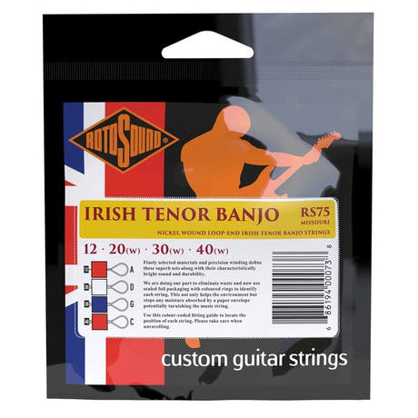 Jeu de cordes Rotosound RS75 Missouri pour banjo ténor à 4 cordes