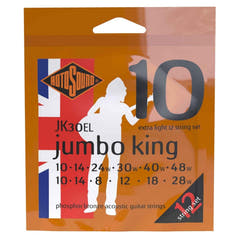 Rotosound Cordes pour Guitares acoustique Jumbo King - Set 12 cordes Extra Light 10-48 (JK30EL)