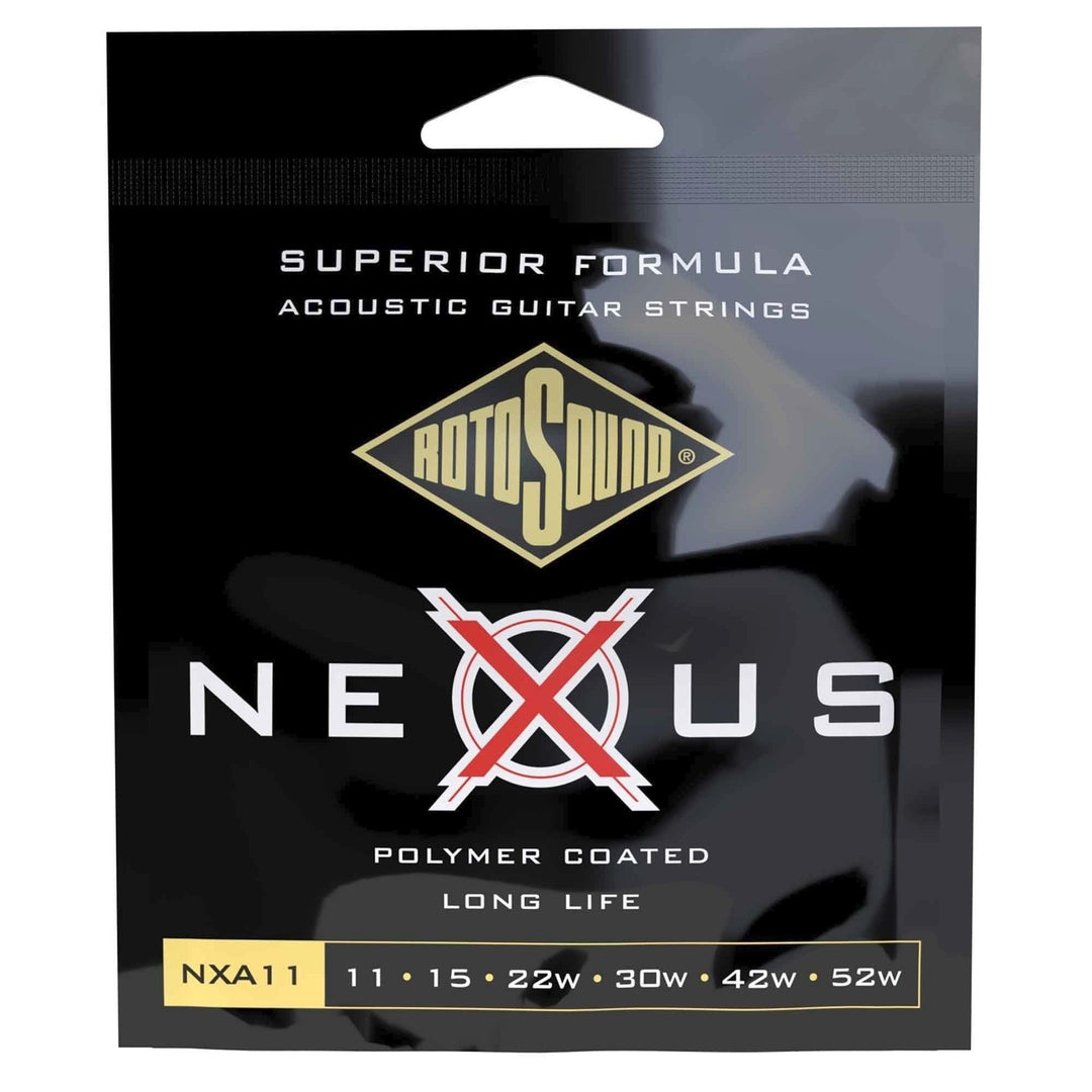Cordes Rotosound pour guitare acoustique Nexus revêtues - Set Light 11-52 (NXA11)