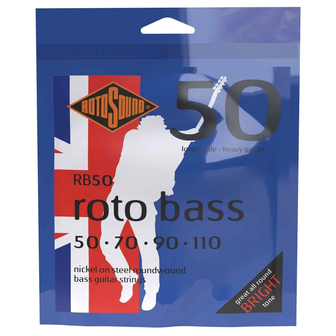 Rotosound Cordes de basse électrique Roto Bass - Set 4 cordes Nickel Heavy 50-110 (RB50)