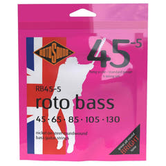 Rotosound Cordes de basse électrique Roto Bass - Set 5 cordes Nickel Standard 45-130 (RB45-5)