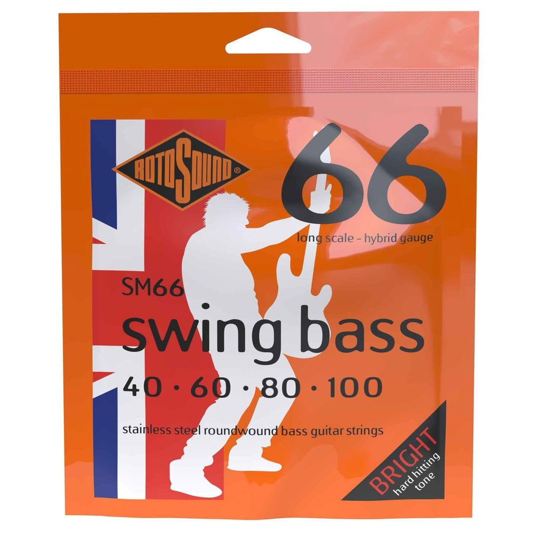 Cordes de basse électrique Rotosound Swing Bass 66 - Set 4 cordes Hybrid 40-100 (SM66)
