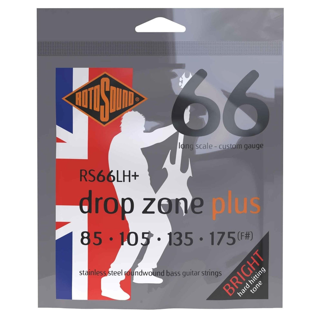 Cordes de basse électrique Rotosound Swing Bass 66 - Jeu 5 cordes DROP ZONE PLUS Custom 85-175 (RS66LH+)