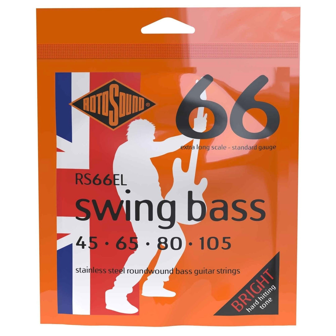 Cordes de basse électrique Rotosound Swing Bass 66 - Set 4 cordes Ex long Custom 45-105 (RS66EL)