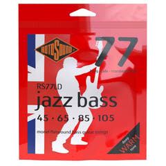 Rotosound cordes de Jazz Bass Jazz Bass 77 - Set 4 cordes à filet plat Standard 45-105 (RS77LD)