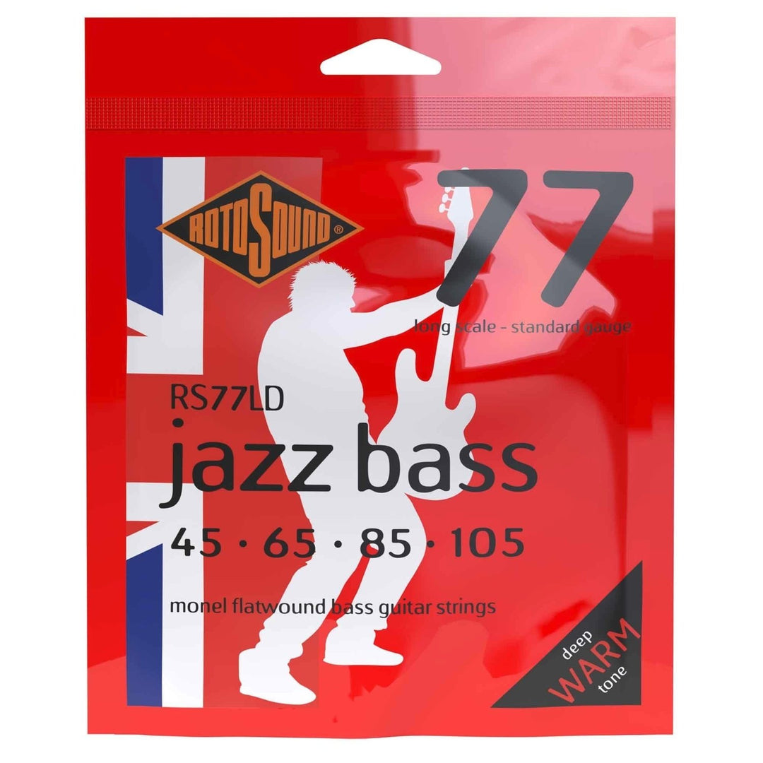 Rotosound cordes de Jazz Bass Jazz Bass 77 - Set 4 cordes à filet plat Standard 45-105 (RS77LD)