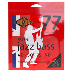 Cordes de basse Jazz Rotosound Jazz Bass 77 - Jeu 4 cordes Medium 40-90 //Longueur d’échelle Medium (30.5"/772mm à 32"/810mm) (RS77M)