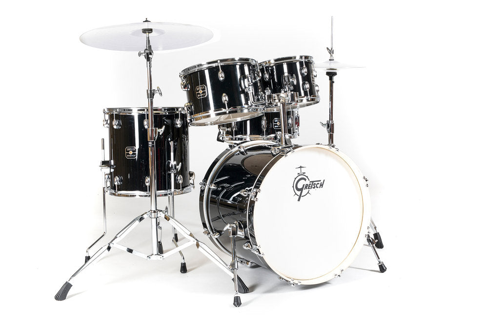 Gretsch Energy batterie 20", Black, sans cymbales, 4 éléments hardware