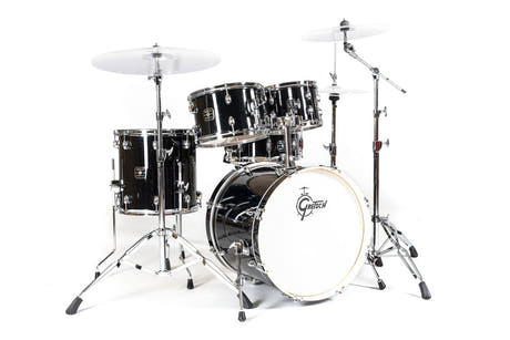Gretsch Energy batterie 20", Black, sans cymbales, 5 éléments hardware