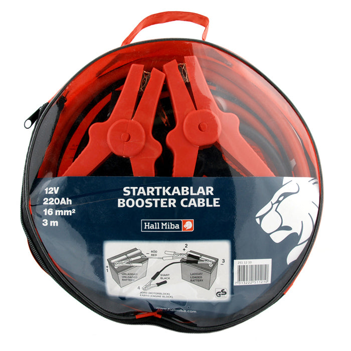 Jeu de câbles de démarrage isolés 16mm2, 3 m - 220A