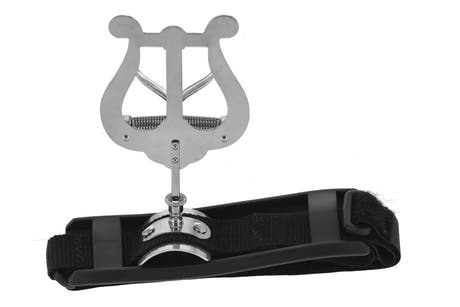 GEWA lyre de flûte, grande, coussinet rembourré avec velcro