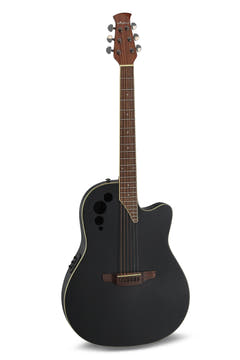 Applause Guitares électro-acoustique AE44II Mid Cutaway - Black Satin (AE44-5S)