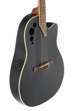 Applause Guitares électro-acoustique AE44II Mid Cutaway - Black Satin (AE44-5S)