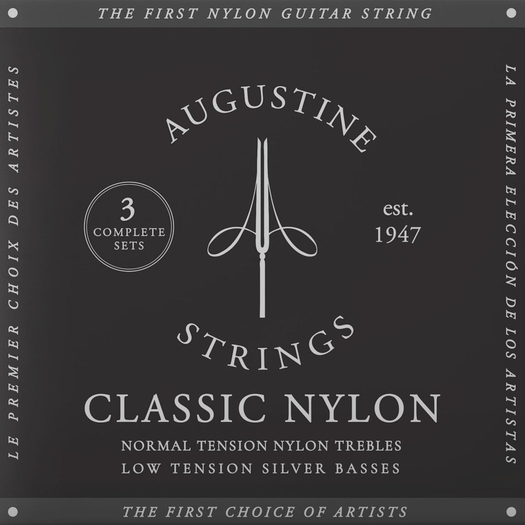 Augustine Cordes pour guitare classique Classic Label - 3 x Set Classic Black (normal/Low)