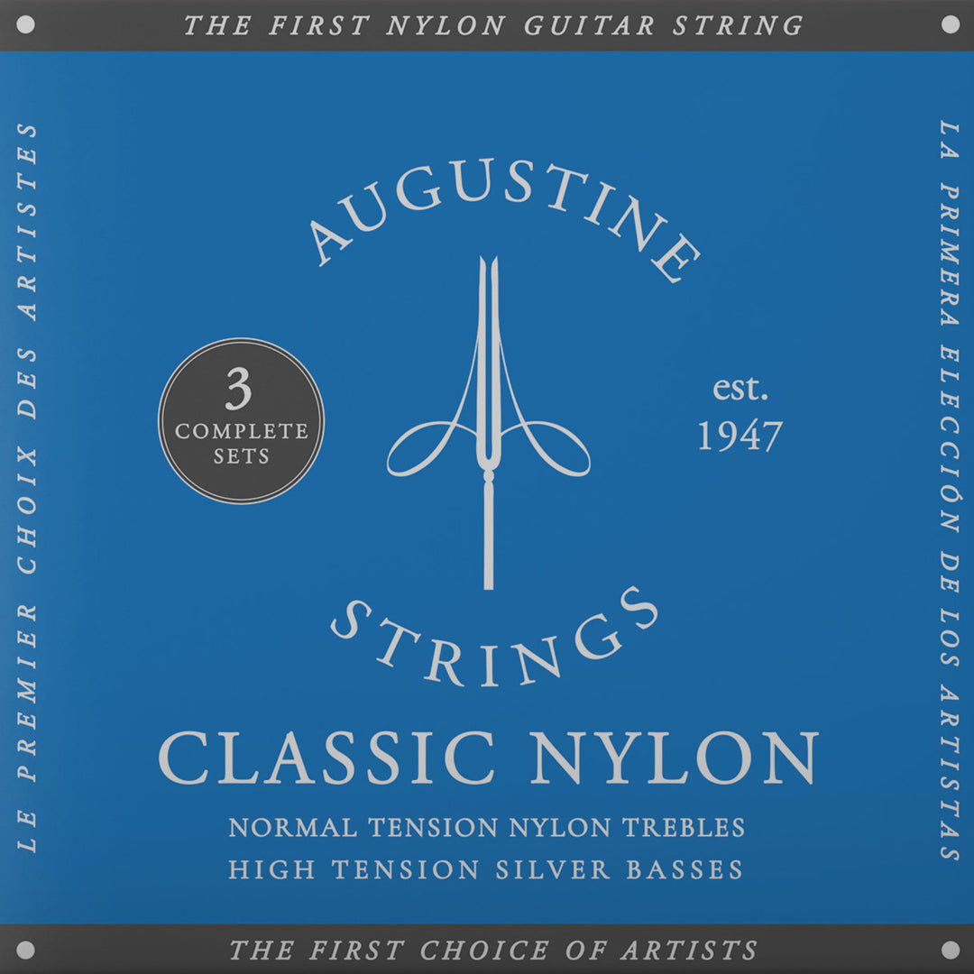 Augustine cordes pour guitare classique Classic Label - 3 x Set Classic Blue (normal/aigu)