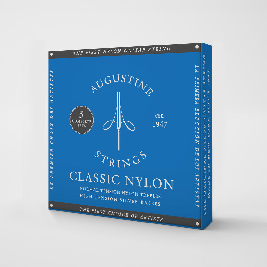 Augustine cordes pour guitare classique Classic Label - 3 x Set Classic Blue (normal/aigu)