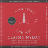 Augustine Strings for classic guitar Classic Label - 3 x Set Classic Red (normal/medium)