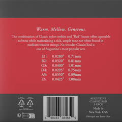 Augustine Strings for classic Guitares Classic Label - 3 x Set Classic Red (normal/medium)