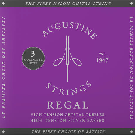 Augustine Strings for classic guitar Regal Crystal Nylon high - 3 x Set Regal Blue (high/high)