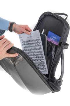 Sac à dos GEWA pour étui de violon Space Bag - Titanium 4/4 - 3/4 (33 x 67 (avec étui d’archet 79 ) x 19 cm)