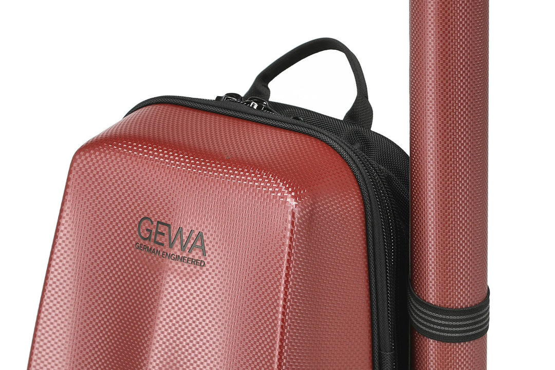 GEWA Sac à dos pour étui de violons Space Bag - Rouge 4/4 - 3/4 (33 x 67 (avec étui d'archet 79 ) x 19 cm)