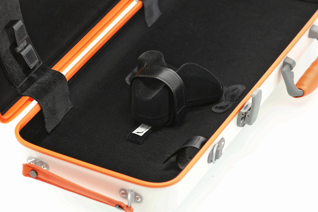 PURE GEWA Étui de violon Polycarbonate FUN - 4/4 - 1/2 (White / Blacj)