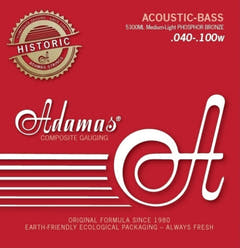 Cordes pour basse acoustique Adamas en bronze phosphoreux - Set 4 cordes med-light (5300ML)