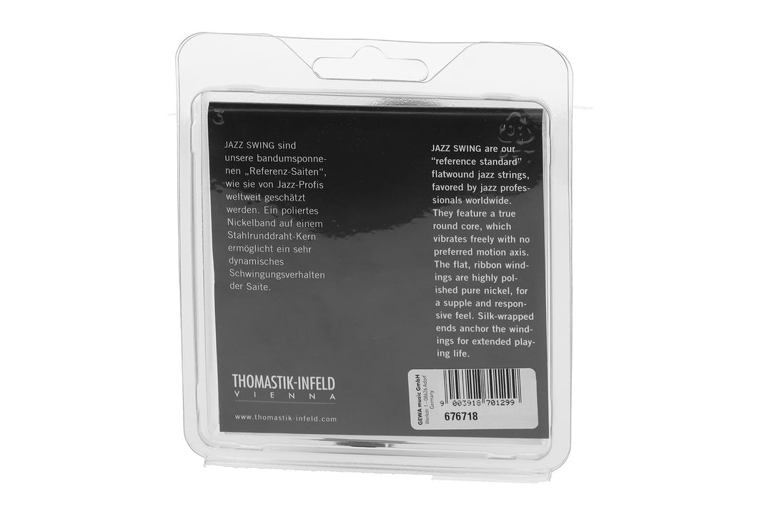 Cordes Thomastik-Infeld pour guitare électrique Jazz Swing Series Nickel Flat Wound - Set 011 flatwound tin plated (JS111T)