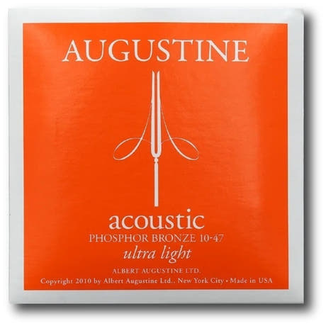 Augustine Acoustic Phosphor Bronze cordes western, Ultra-Light 10-47