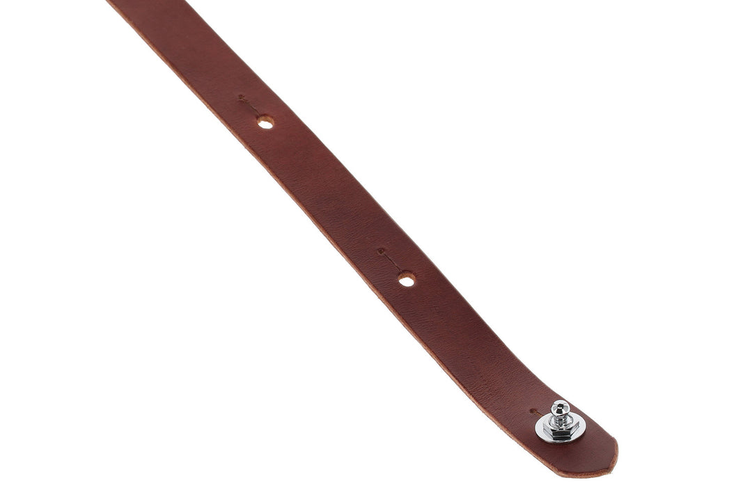 GEWA Sangles de Guitares Prestige 65 rembourrées avec Security Locks - croco noir/marron