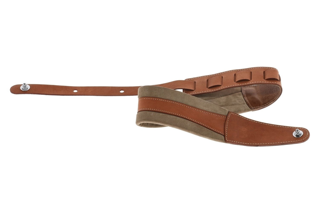 GEWA Guitar Straps Prestige 85 padded Security Locks - dry sand/brown