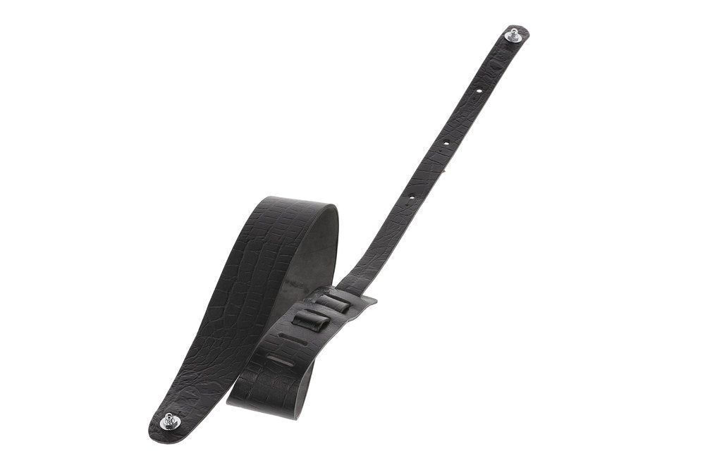 GEWA Premium Plain 70 sangle de guitare avec Security Locks, noire, grainée