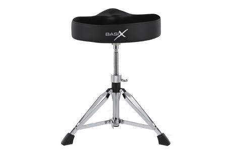 Tabouret de batterie Basix DT-410 avec assise en forme de selle, 43 à 69 cm