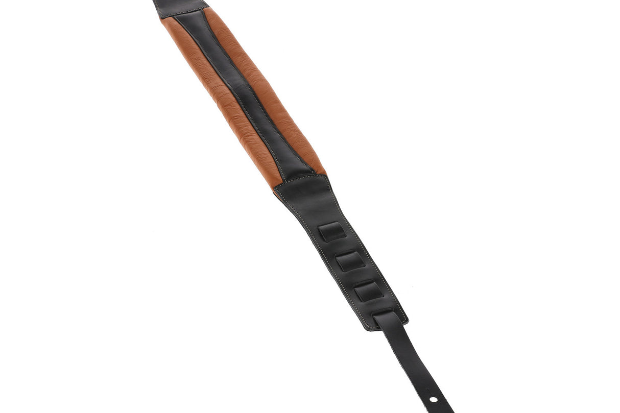 GEWA Guitar Straps Prestige 85 padded Security Locks - dry sand/black