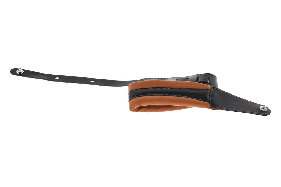 GEWA Sangles de Guitares Prestige 85 rembourrées avec verrous de sécurité - sable sec/noir