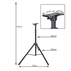 Wind-Up Pied d’enceinte 130-210cm (70 kg)