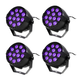 UV LED Spot (12x2W) 4 Pièces Bundle