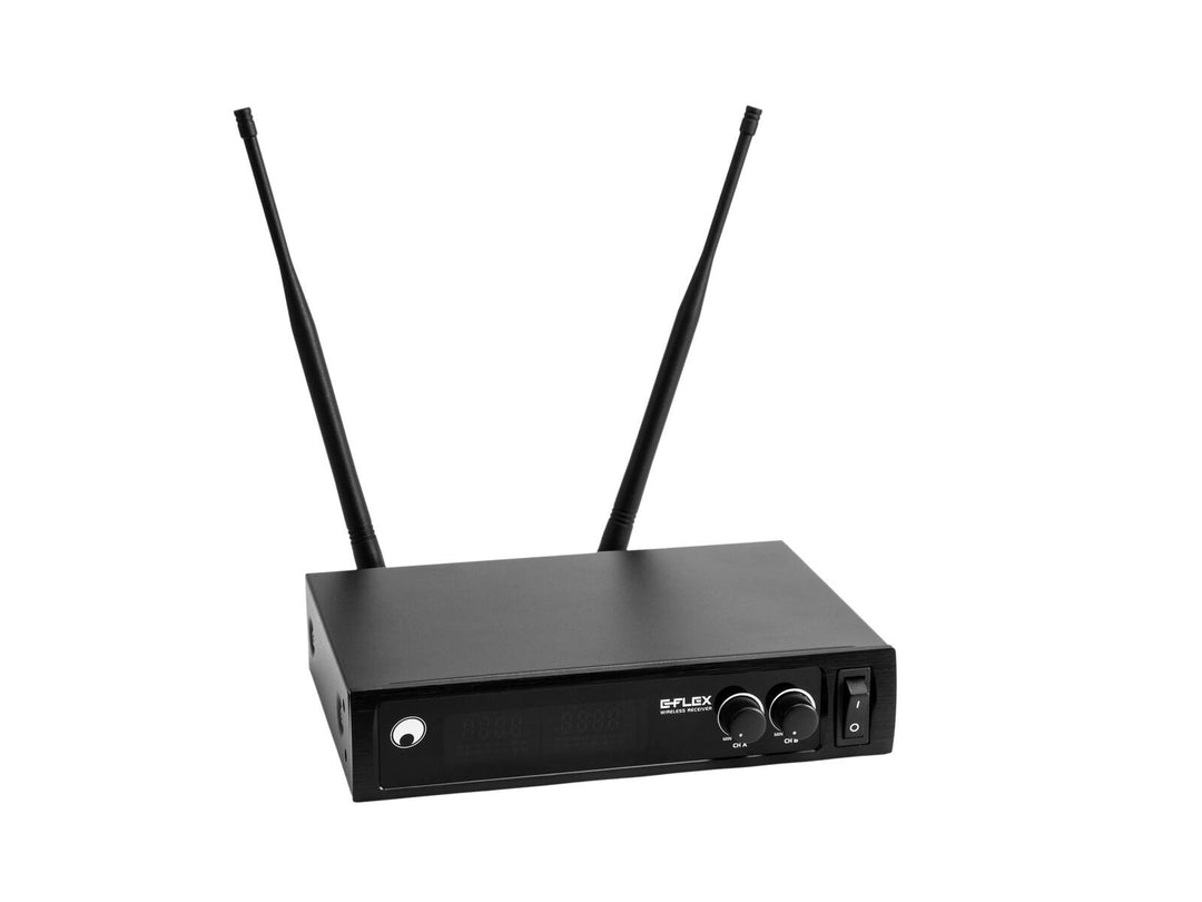 OMNITRONIC UHF E-FLEX 2, système de microphones sans fil 823-832/863-865 MHz