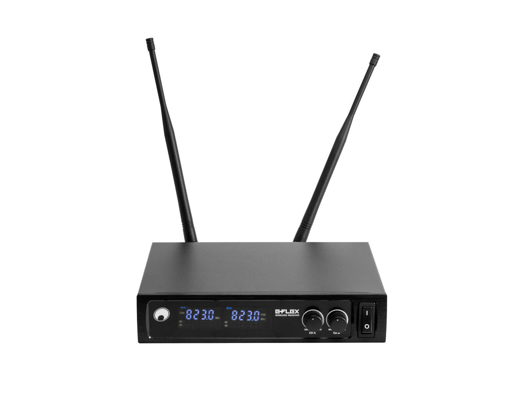 OMNITRONIC UHF E-FLEX 2, système de microphones sans fil 823-832/863-865 MHz