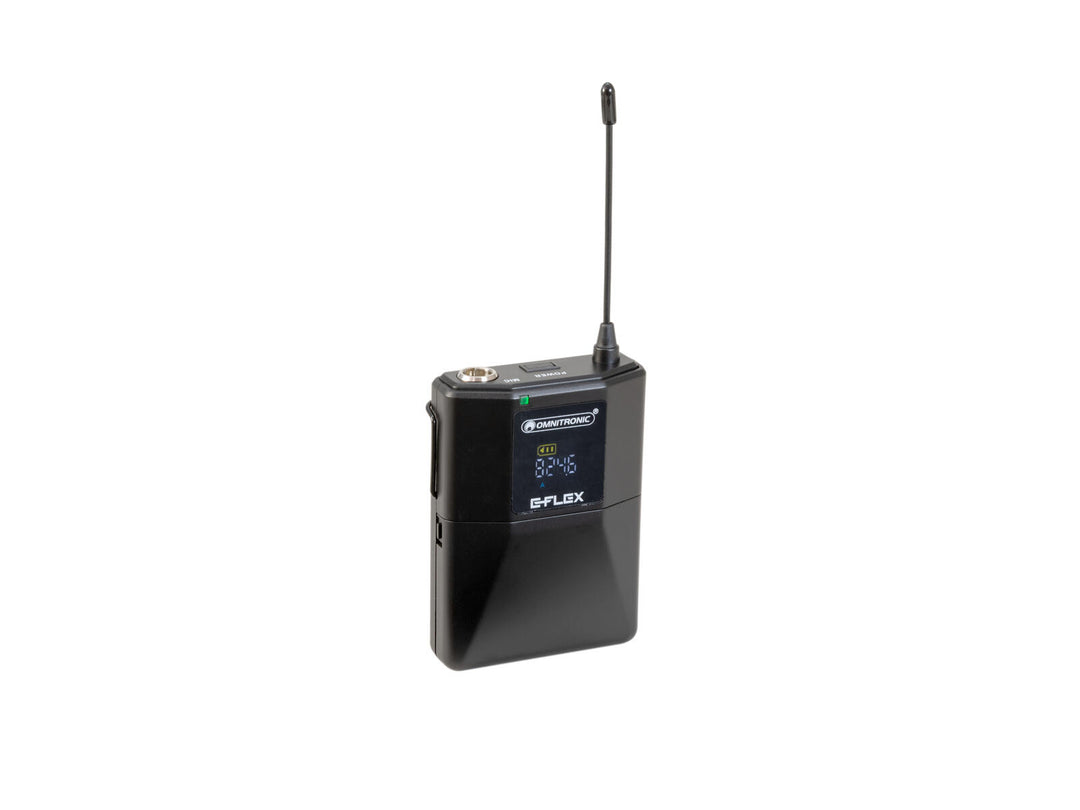 Bodypack OMNITRONIC UHF E-FLEX 823-832/863-865 MHz