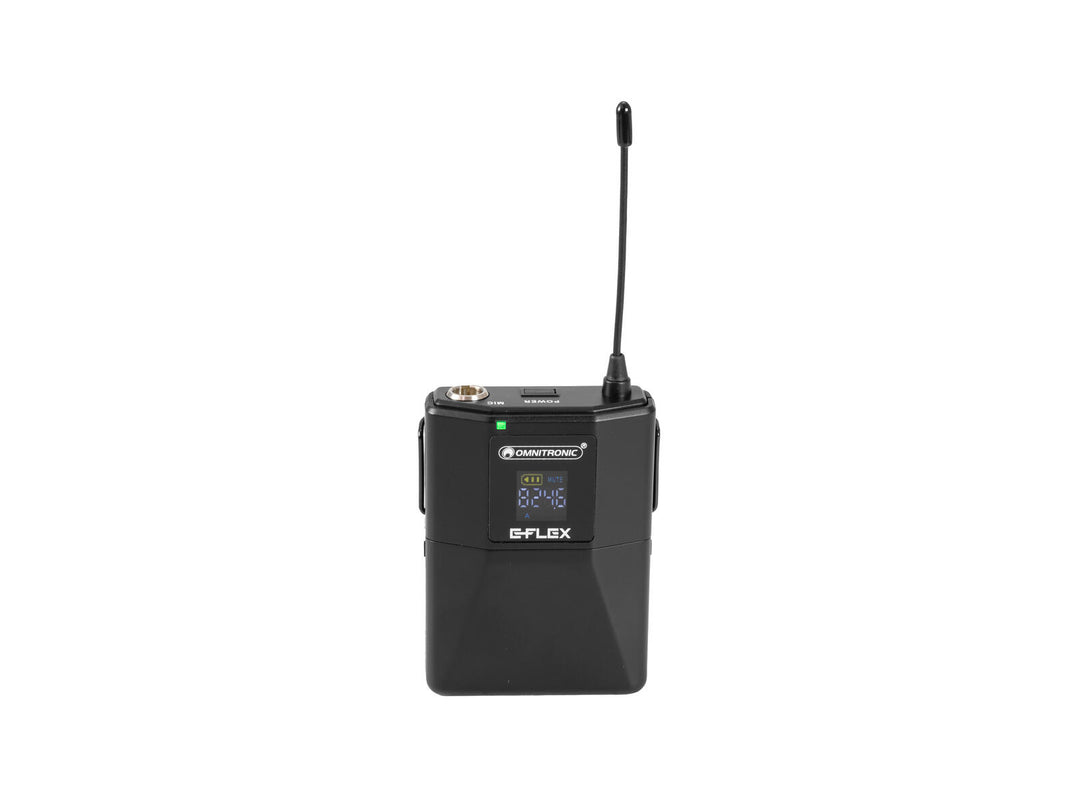 Bodypack OMNITRONIC UHF E-FLEX 823-832/863-865 MHz