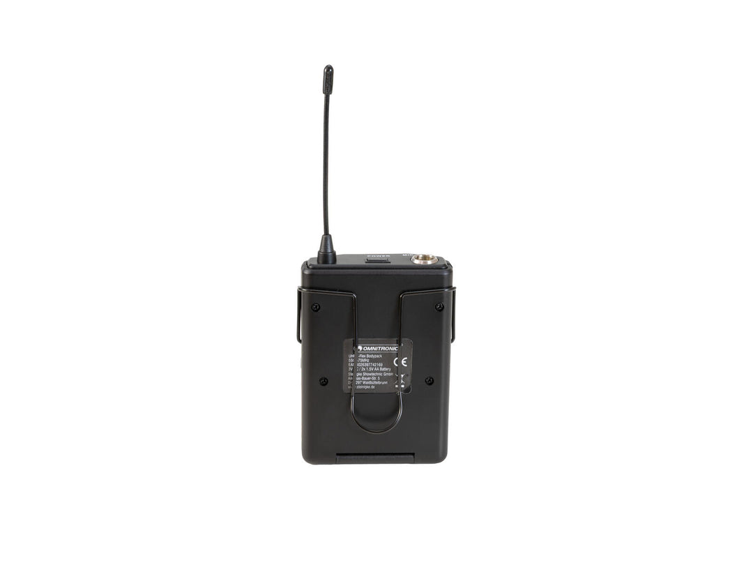 OMNITRONIC UHF E-FLEX émetteur de poche 559-575 MHz