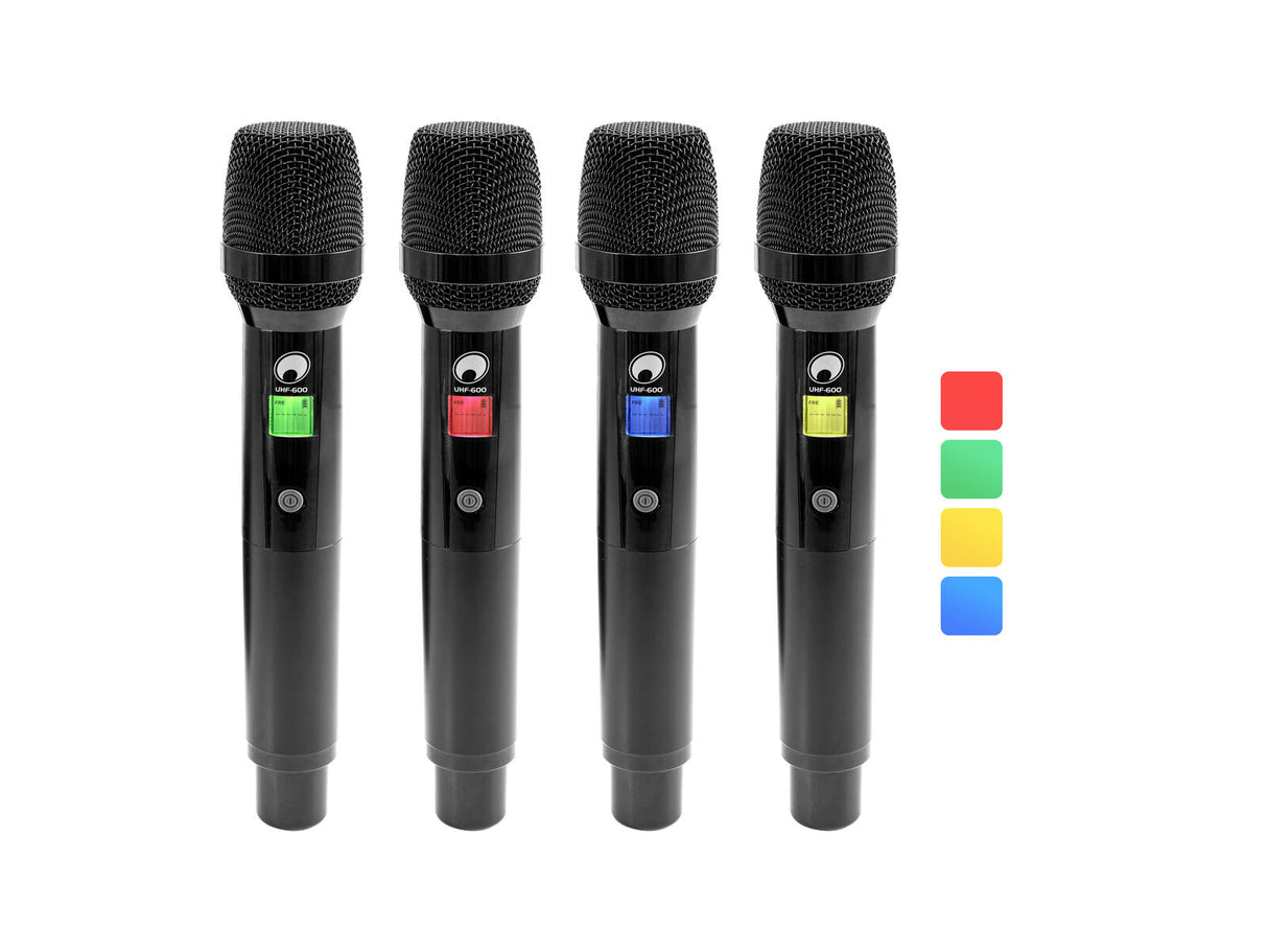 OMNITRONIC UHF-604 4-channel Wireless Mic System 823-832/863-865 MHz
