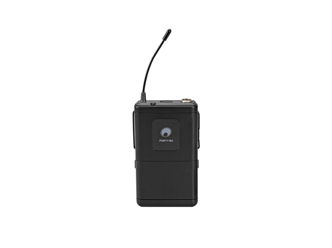 OMNITRONIC PORTY-8A Émetteur de poche + microphone lavalier 863.1 MHz