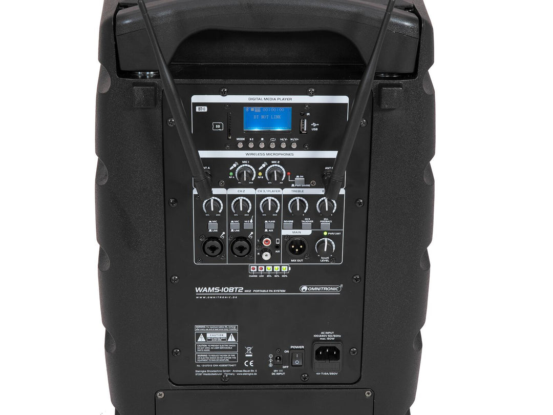 OMNITRONIC WAMS-10BT2 MK2 Système PA sans fil