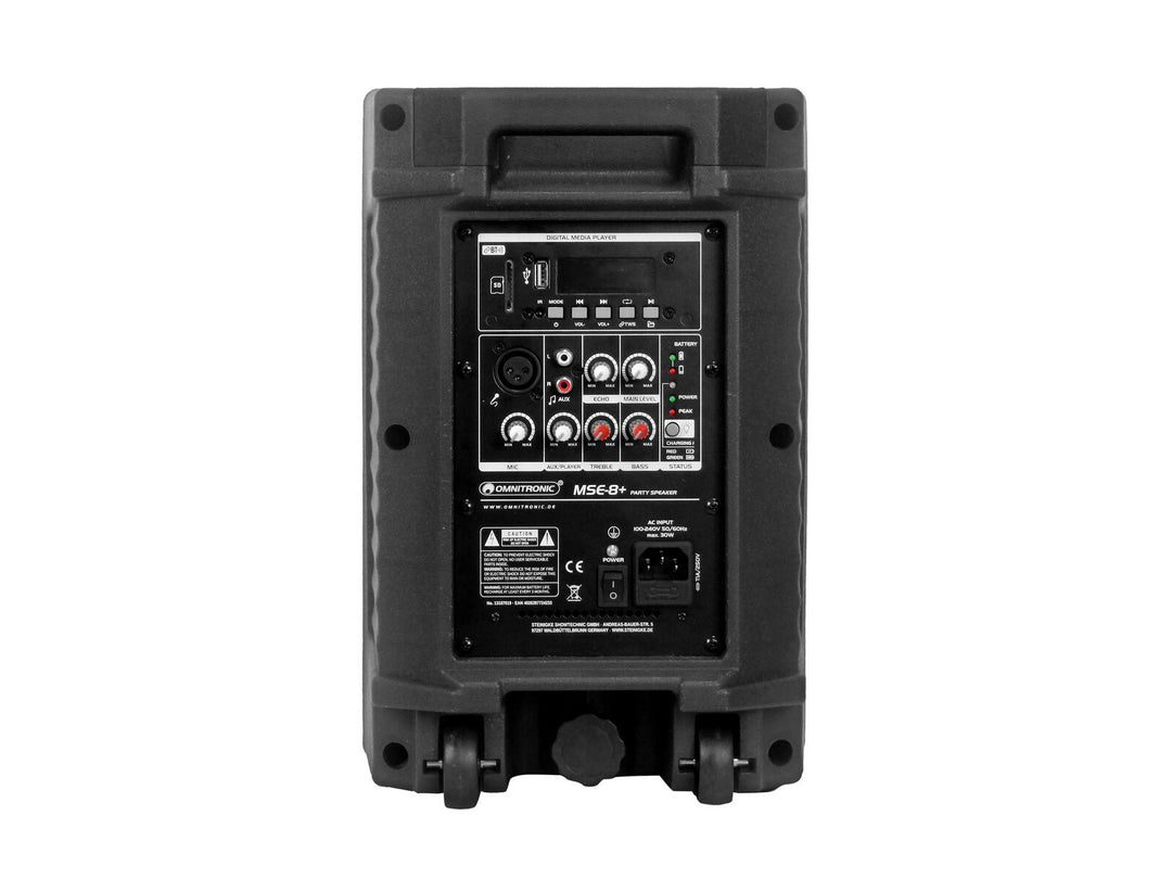 OMNITRONIC MSE-8+ Enceinte Party à batterie avec effets LED